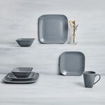 Abney & Croft Square Grey 10.5" Dinner Plate